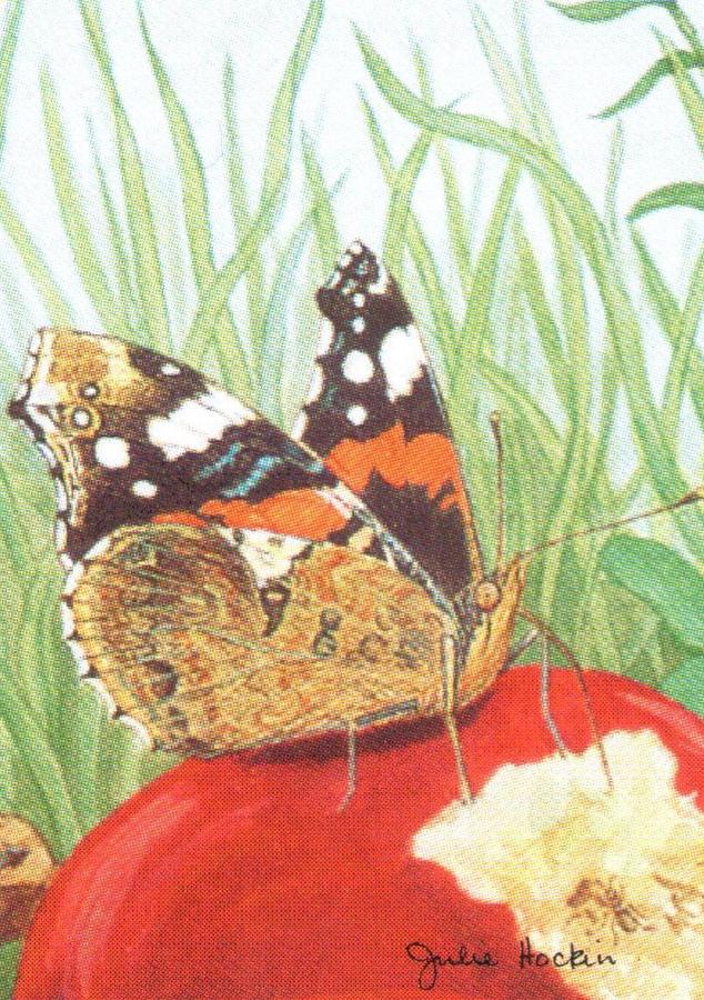 Rectangular Keyring - Garden Butterfly