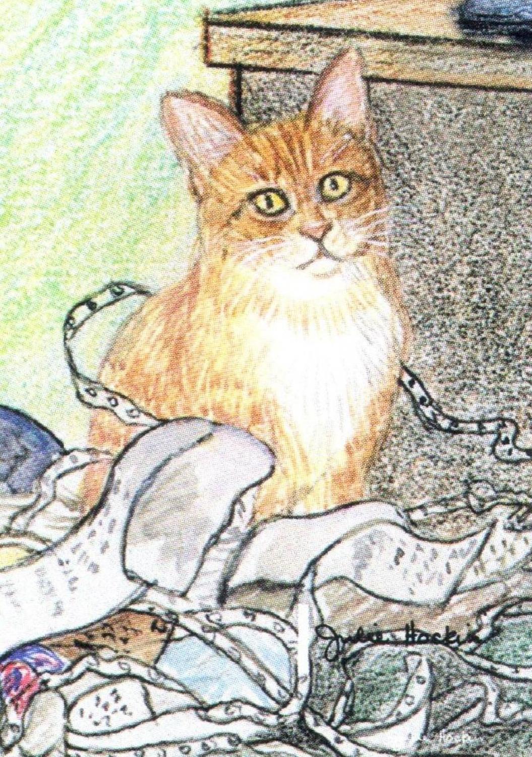 Rectangular Keyring - Ginger Cat
