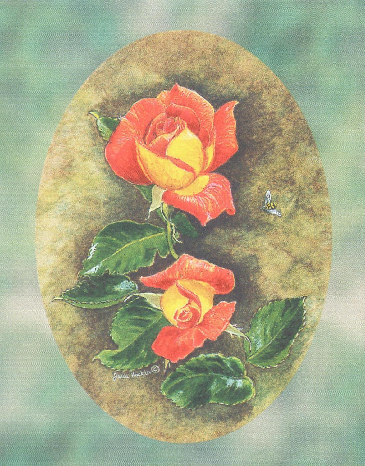 Pack of 5 Notecards - Rose Picadilly