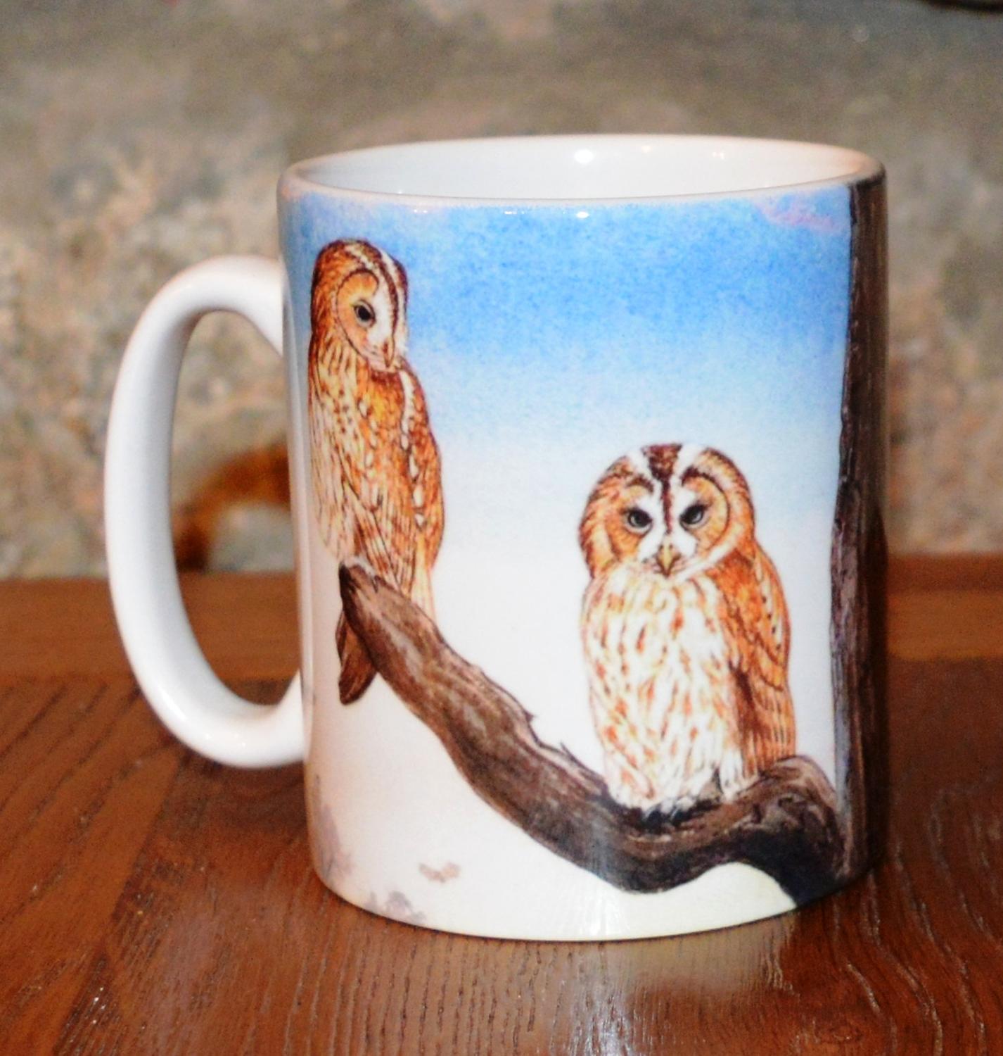 Mug - Tawny Owls at Sunset