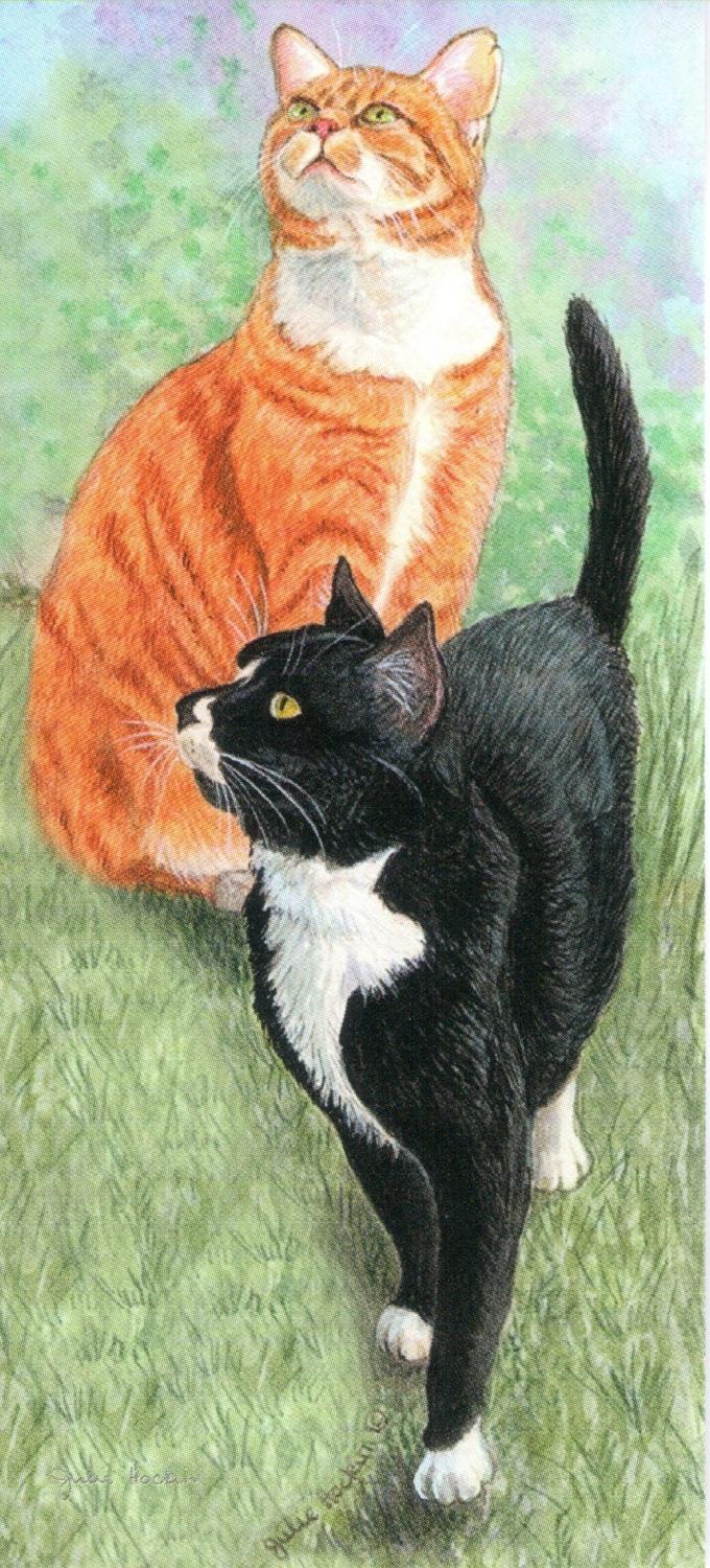 Magnetic Bookmark - Black & Ginger Cats