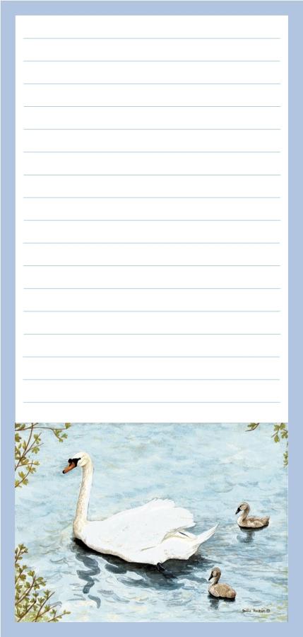 Magnetic Shopping List Pad - Swan