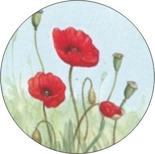 Compact Pocket Mirror - Poppy