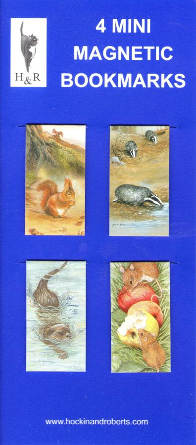 Set of Mini Magnetic Bookmarks - Animals
