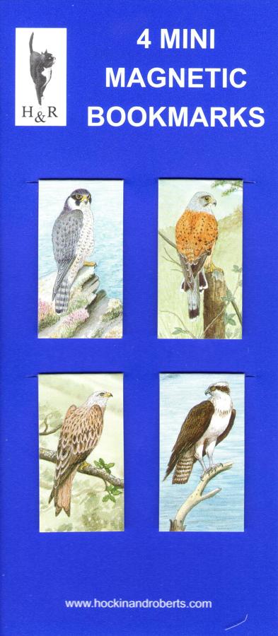 Set of Mini Magnetic Bookmarks- Birds of Prey