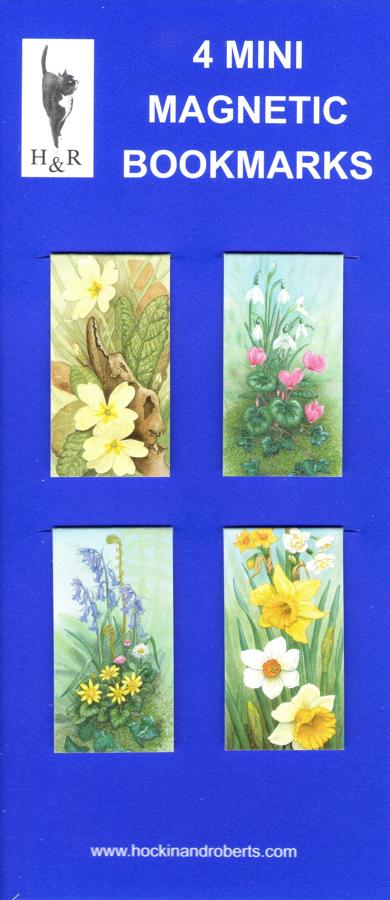 Set of Mini Magnetic Bookmarks - Wild Flowers