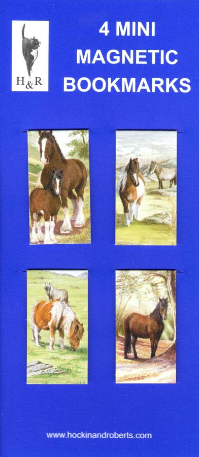 Set of Mini Magnetic Bookmarks - Horse & Pony