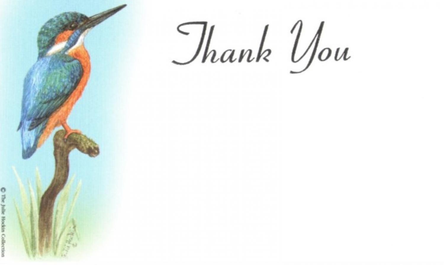 Thank You Cards - Kingfisher