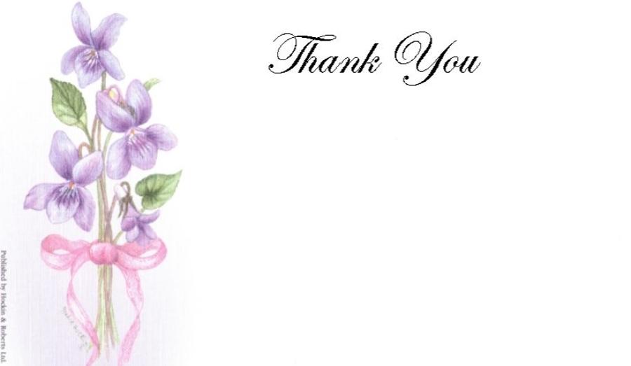 Thank You Cards - Violets