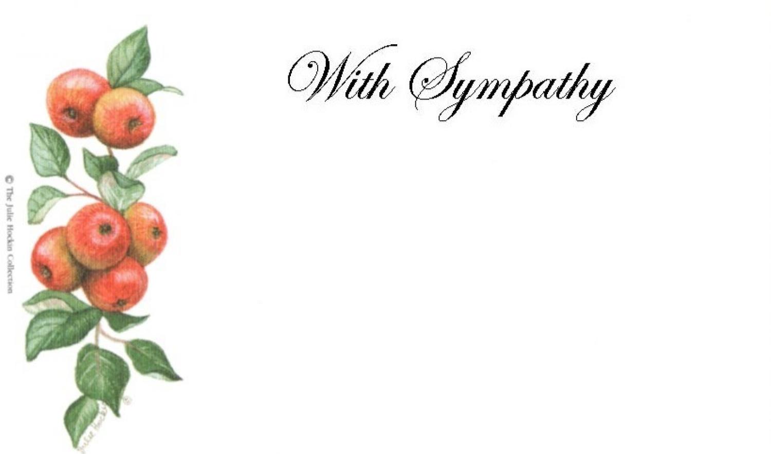 With Sympathy Card - Apples