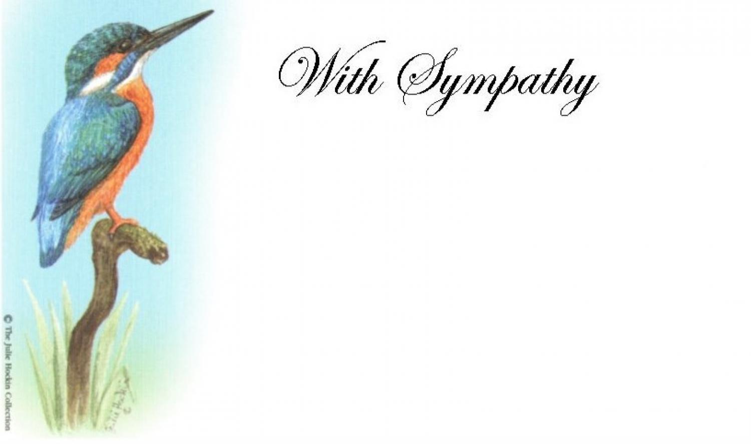 With Sympathy Card - Kingfisher