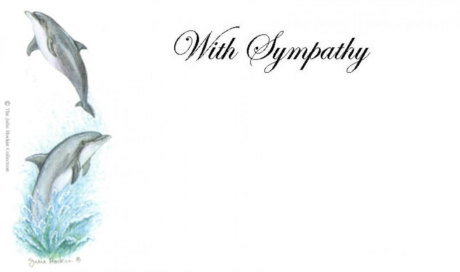 With Sympathy Card - Dolphins