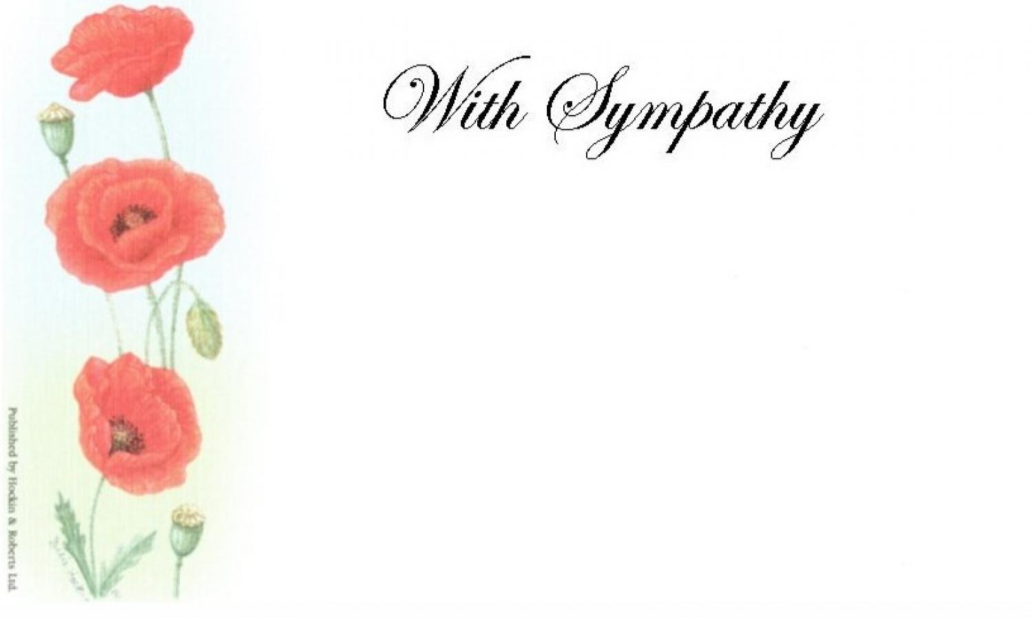 With Sympathy Card - Poppies