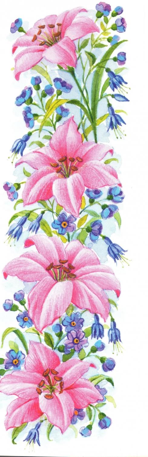 Narrow Card - Pink Lily