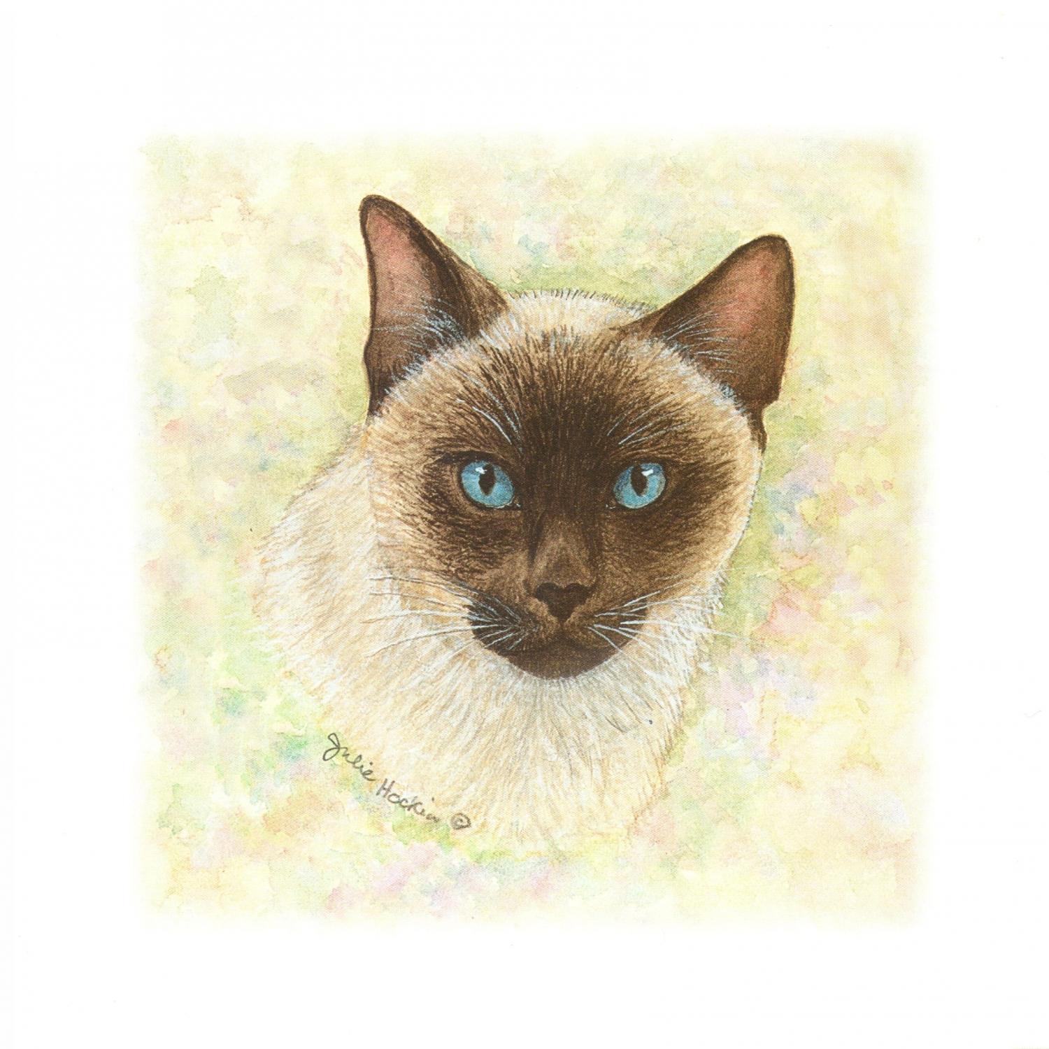 Square Card - Siamese Cat